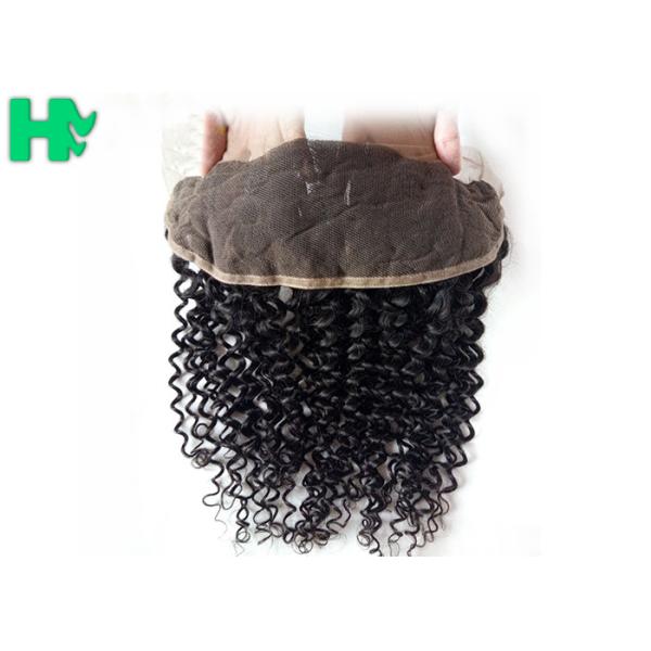 100% Human Virgin Hair 13*4 Closure Deep Curly With Baby Hair 8-24 inch
