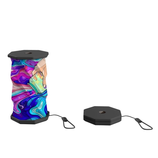 Art Rotating Recycled Paper Lamp Nightlight For Kids Bedroom 2700K