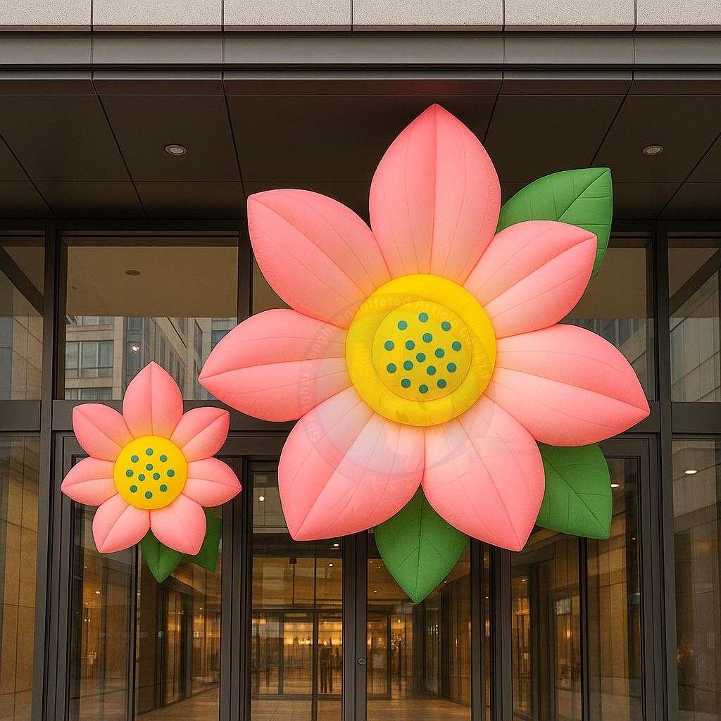 Inflatable Flower Decoration for Shopping Mall Entrances Plaza Events Building Display Seasonal Promotions And Branded Outdoor Advertising Installations