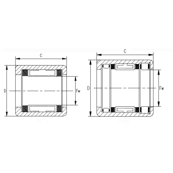 FC FCB GCr15 One Way Needle Roller Bearing With Nylon Cage
