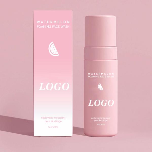 Private Label Facial Foam Cleanser OEM Skincare Korea Watermelon Glycerin Face Wash