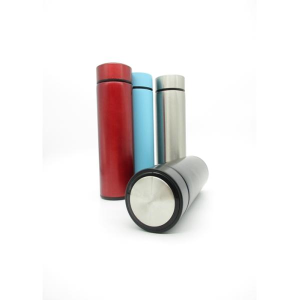 Ergonomic Shape Double Wall Stainless Steel Flask Water Bottles 500ml For Office