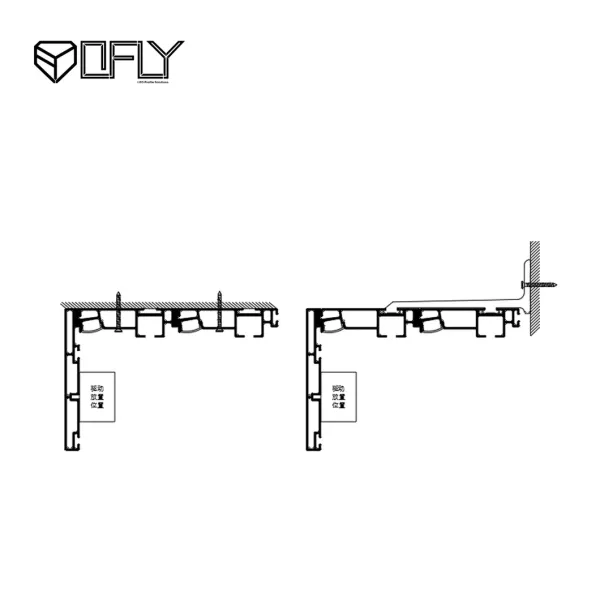 6063 T3-T8 Aluminum Alloy Anodized Finish LED Aluminum Profile with Customized Length for Surface Mounted LED Channel