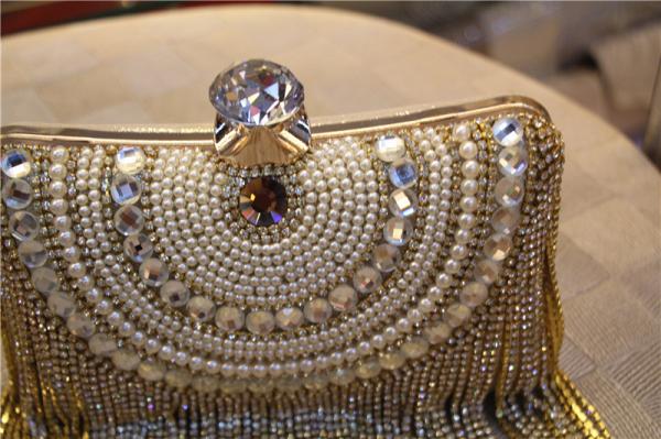European and American high-grade diamond Wristlet banquet bag ladies banquet princess