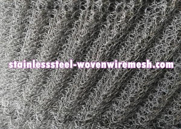 Crimped Stainless Steel Knitted Mesh Width 30 / 42 Inch Wear - Resistance For Oil - Gas Separation