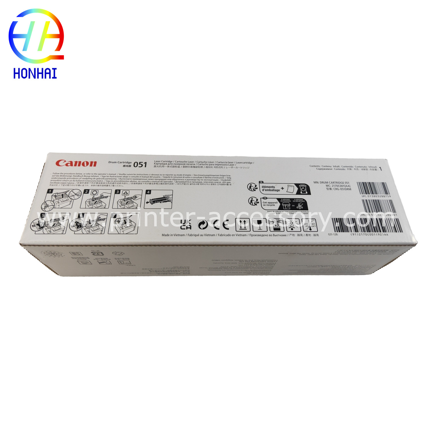 Оригинальный новый барабанный картридж для Canon Works ImageCLASS LBP160 MF260 Серия 2170C001AA 051 Принтерный барабан
