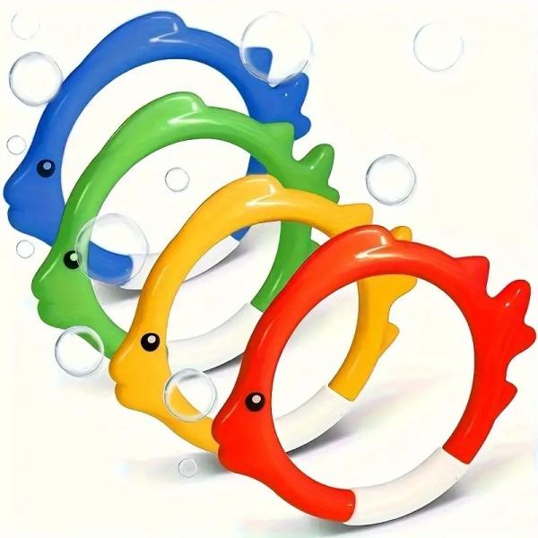 Outdoor Sport Summer Toys Swimming Fish Ring Diving Rings Water Toys Rings Children Underwater Sports Play Set Kids Diving Toys