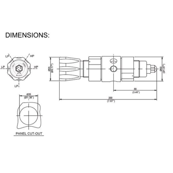 Соединение потока места манометра PCTFE нержавеющей стали NPT 4000Psi