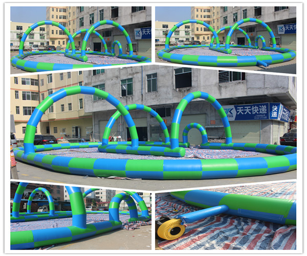 EN14960 Inflatable Bearing Sliding Human Zorb Ball Track For Sports Games