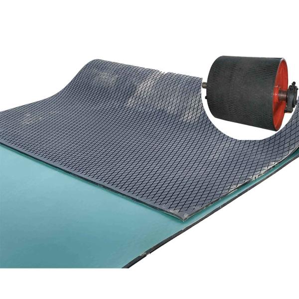 Conveyor Drum Diamond Groove Rubber Sheet For Pulley Lagging
