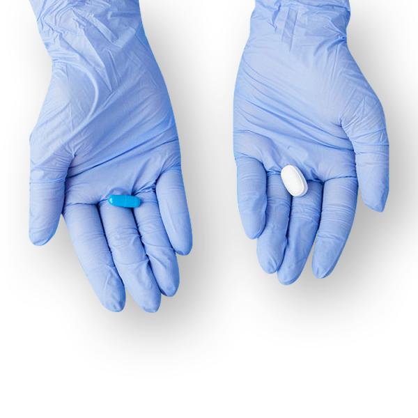 Blue Green Disposable Medical Gloves Disposable Surgical Rubber Gloves