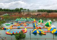 Patio flotante inflable modificado para requisitos particulares libre del agua de los juegos del agua del lago