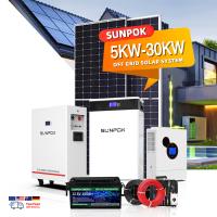 Système d'énergie solaire sur et hors réseau 5kw 10kw Système d'énergie solaire maison Kit de panneau solaire
