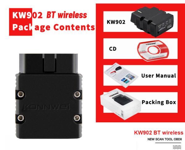 Auto 12 Volt Bluetooth Obd2 Scan Tool  16 - Pin Support All OBDII Protocols