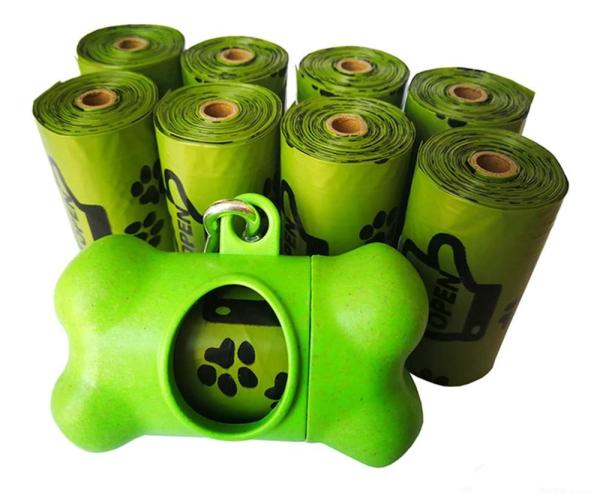 Custom EPI Printed Biodegradable Dog Poop Bags Large Capacity With Dispenser