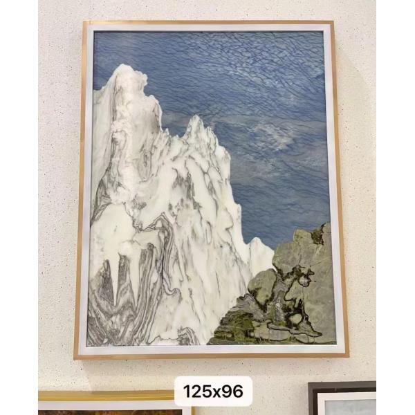 Modern Luxury Stone Art Painting Natural Artistic Design For Interior Decoration