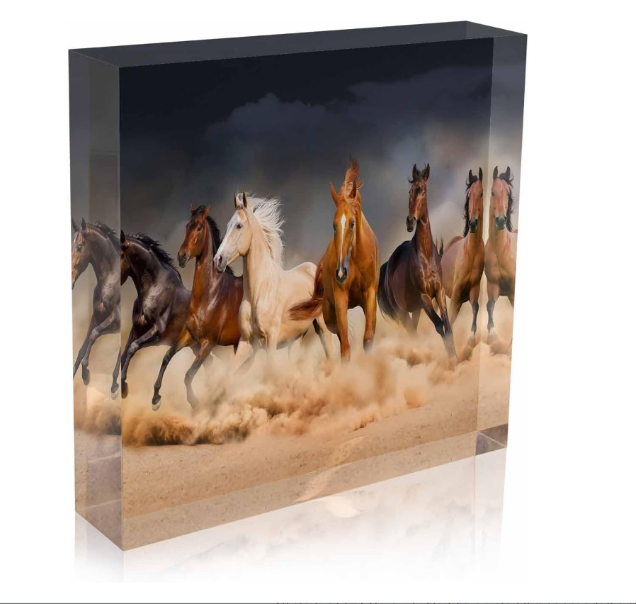 Personalized UV Photo Print Acrylic Square Display Block Unique Customized Picture