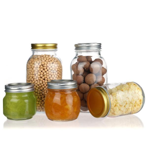 16oz 32oz armazenamento de alimentos frasco de vidro frasco de vidro luxo transparente frasco de vidro Mason