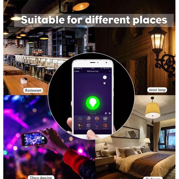 Материал алюминия Dimmable шарика СИД E27 E26 B22 9W умный WIFI RGB