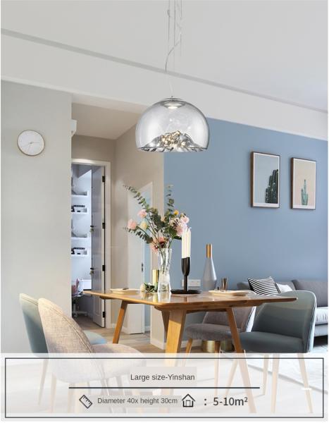 Mountain View Glass Pendant Light Nordic island pendant lights creative coffee bar lamp(WH-GP-97)