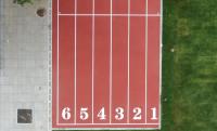 35% To 50% Shock Absorptionness IAAF Running Track All-Weather Drainage And UV Resistance