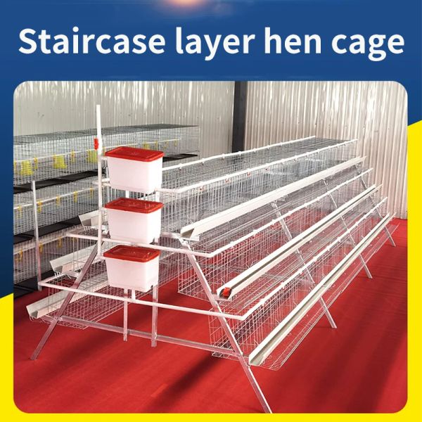 Galvanized 120 160 Birds Poultry Farming 4 Tiers Chicken Breeding Animal Cage for Sale
