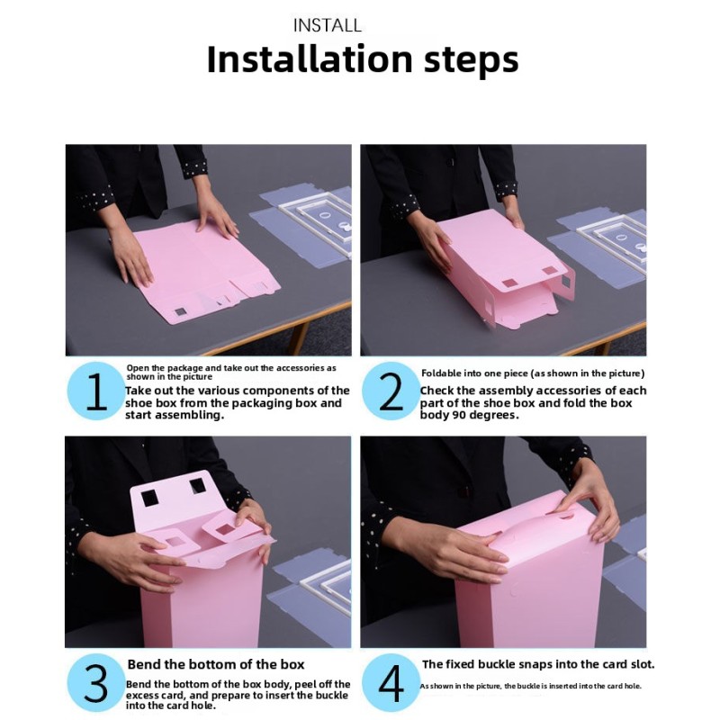Dustproof Drop Front Plastic Shoe Boxes Transparent Pull Out Organizer Durable Storage Space Saver for Dorms