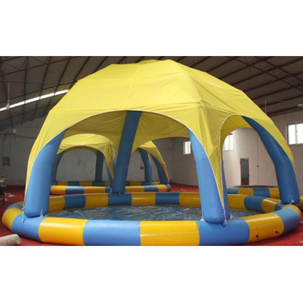 Colorful Bumper Boats Inflatable Water Pool 10m Dia / Inflatable Swimming Pool With Cover