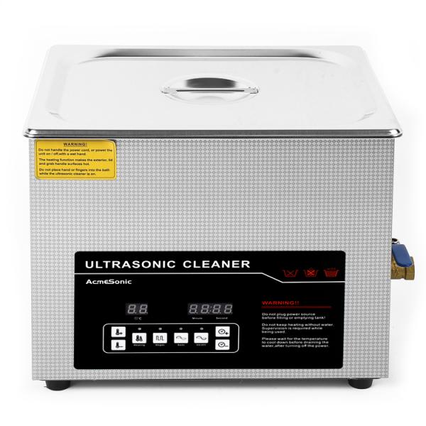 Dual Frequency Ultrasonic Cleaner 10L Tank 4pcs Transducers Drain Valve