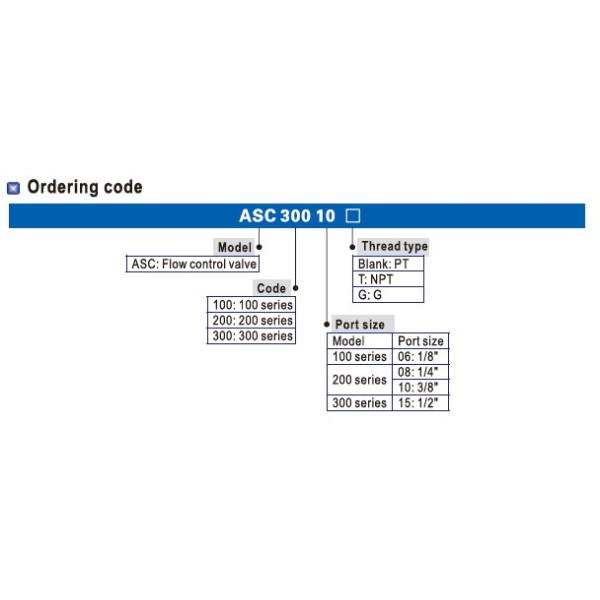 AIRTAC Flow control valve ASC series 1/8