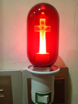 Passion Of Jesus Decorative LED Bulbs Red Light E27 Glass T45 86v-264V 1W