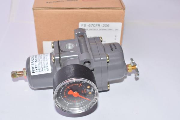 Fisher of 67cfr20650 REGULATOR SPRING RANGE 1/4IN NPT 0-35PSI MAX 250PSI W/GAUGE.