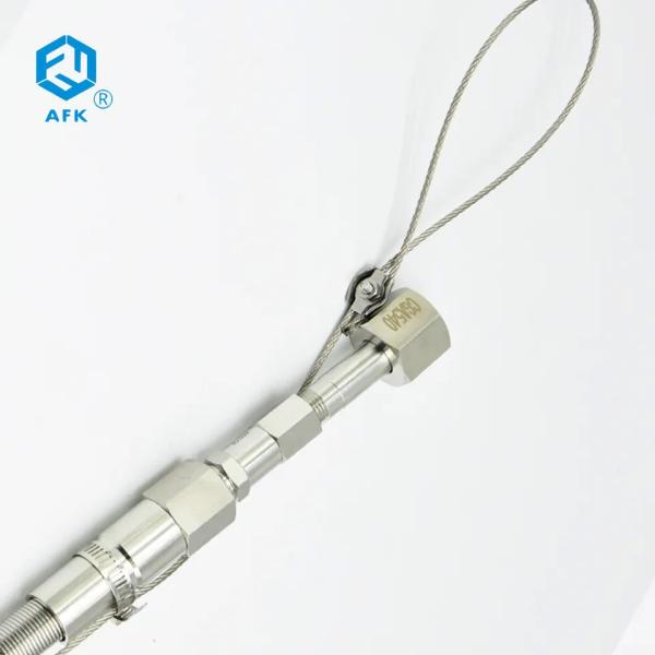 Tuyau du métal 304SS flexible avec le câble de sécurité pour le cylindre de gaz