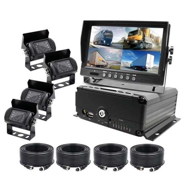 Automóvil Black Box Camera Automóvil DVR SIM SD Card Camión Instrumento de grabación de automóviles MDVR cámaras delanteras y traseras utilizadas para la caja del autobús