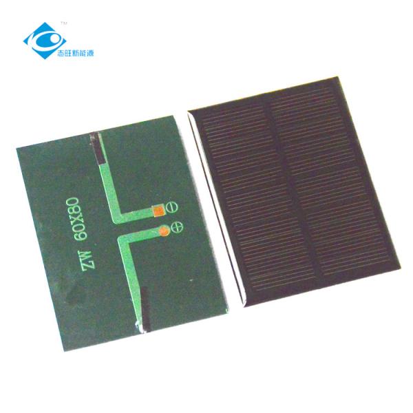 painel solar da cola Epoxy 6V transparente para o módulo solar 0.6W do picovolt do silicone de pouco peso solar filexable exterior do carregador ZW-8060