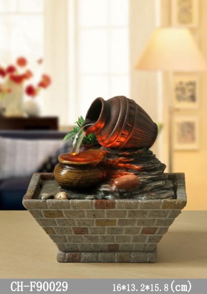 Traditional Pots  Home Interiors Decoration  Tv Cabinet Living Room Tabletop Indoor Water Fountain With LED