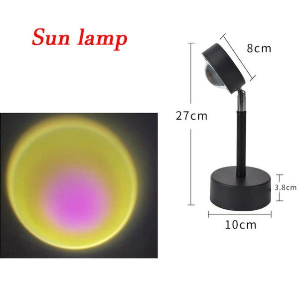 Rainbow Sunset Projector Atmosphere Night Light Coffee Shop Projection Lights Children Bedroom Cute Night sunset project