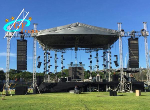 Concert Stage Bolt Aluminum Lighting Truss Safety Span 50*3mm Main Tube