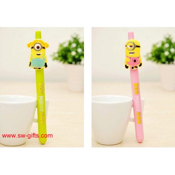 Cute Korean Stationery Small Yellow People Gel Pen Kawaii Creative Colored Pens School