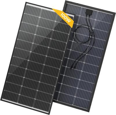 100 Watts Rigid Solar Panel Cell Monocrystalline Module 12 Volts 9BB