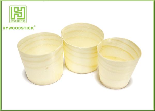 Wholesale Poplar Pine Wood Round Cup Wooden Cup for Food Dessert