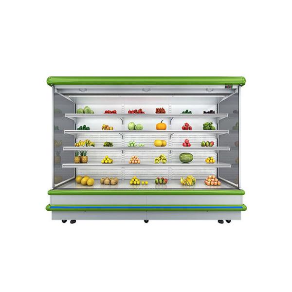 Коммерческий магазин удобства Двойной воздушный занавес Вертикальный открытый витрина холодильник Для супермаркета