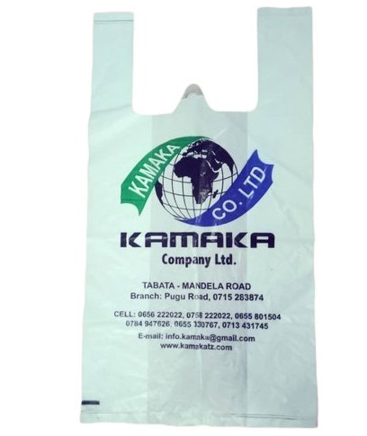 Gravure Printing Plastic PE Shopping Bags 700mm Logo Printed Soft Loop