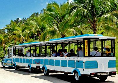 72 Seat Tourist Train Rides For Adults / Trackless Toy Train 380V FRP Protective Door