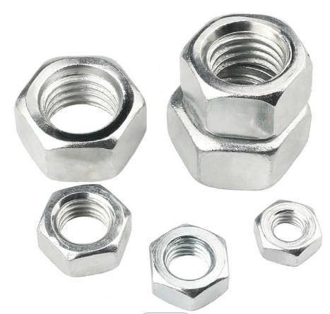 M3-M72 Hex Head Nuts Din 934 Zinc Plated  4.8 8.8 Grade Carbon Steel Fasteners