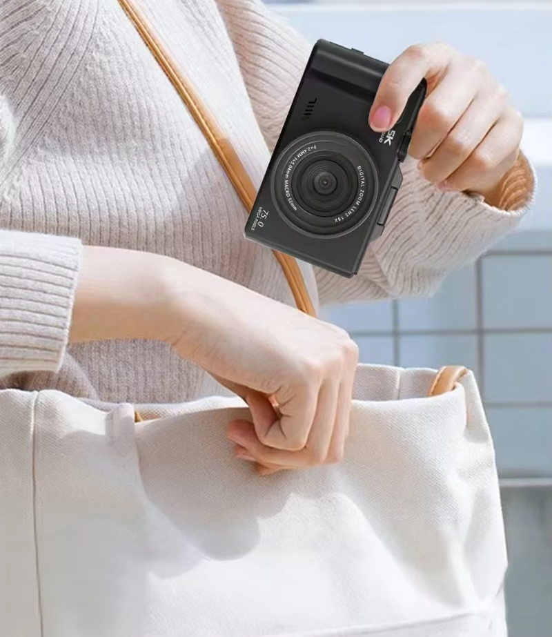 5K HD Travel Vlogging Digital Camera WiFi Flash 180° Rotating Selfie Time Lapse Slow Motion Burst Mode