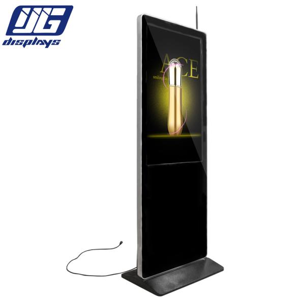 43inch black color floor standing LCD signage display for indoor using