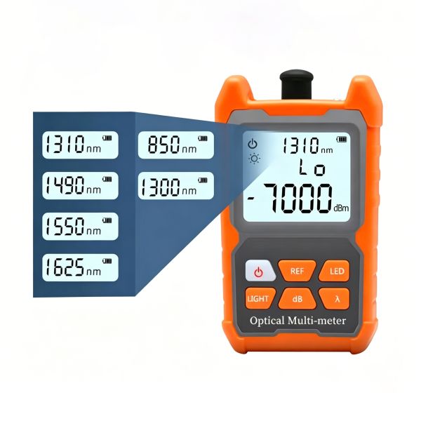 FTTH Mini Multifunctional Optical Power Meter and Cable Tester with 850nm to 1625nm Wavelength Range