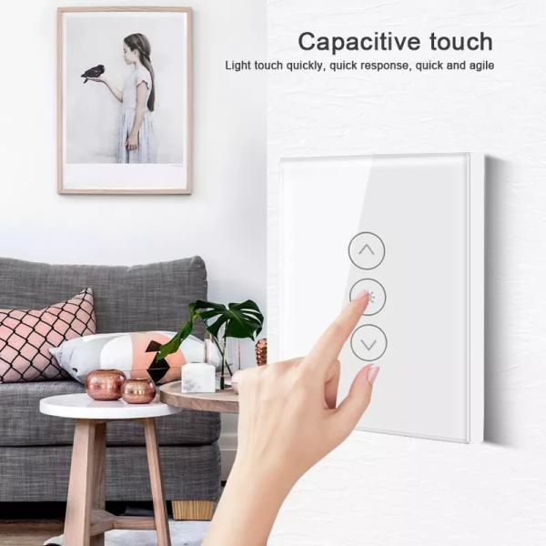 Glomarket Tuya Wifi Smart Dimmer Switch Voice Remote Control Glass Panel
