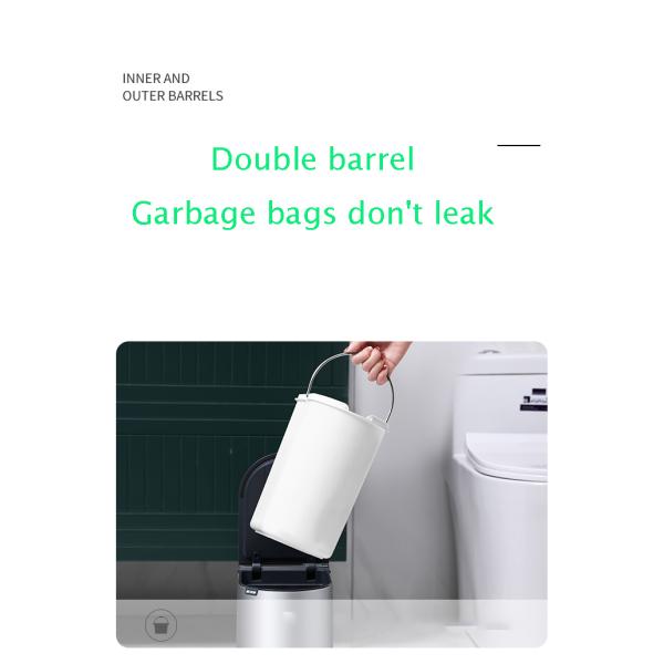 Automatic Household Toilet with Lid Narrow Paper Basket Sewn Disposable Toilet Brush Intelligent Induction Sensor Garbage Can